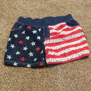 Girls Way to Celebrate patriotic red, white and blue shorts size 2xl 18